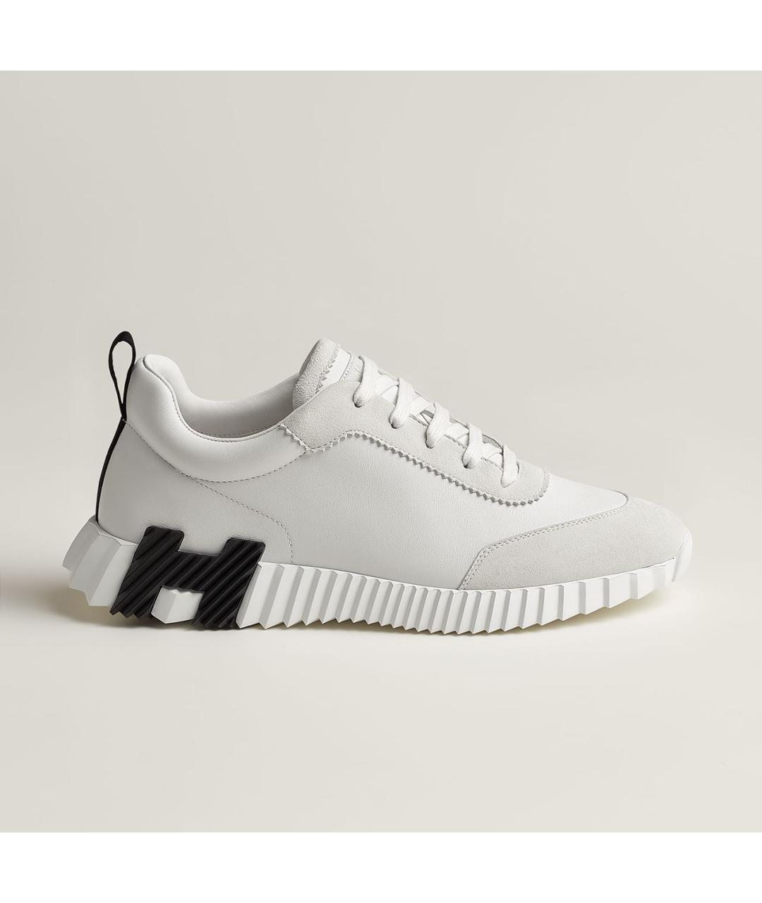 HERMES Белые кожаные низкие кроссовки / кеды, фото 7