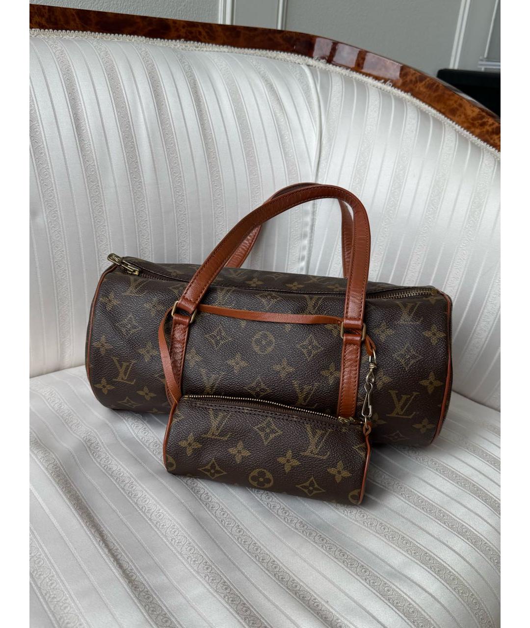 LOUIS VUITTON Коричневая сумка с короткими ручками, фото 6