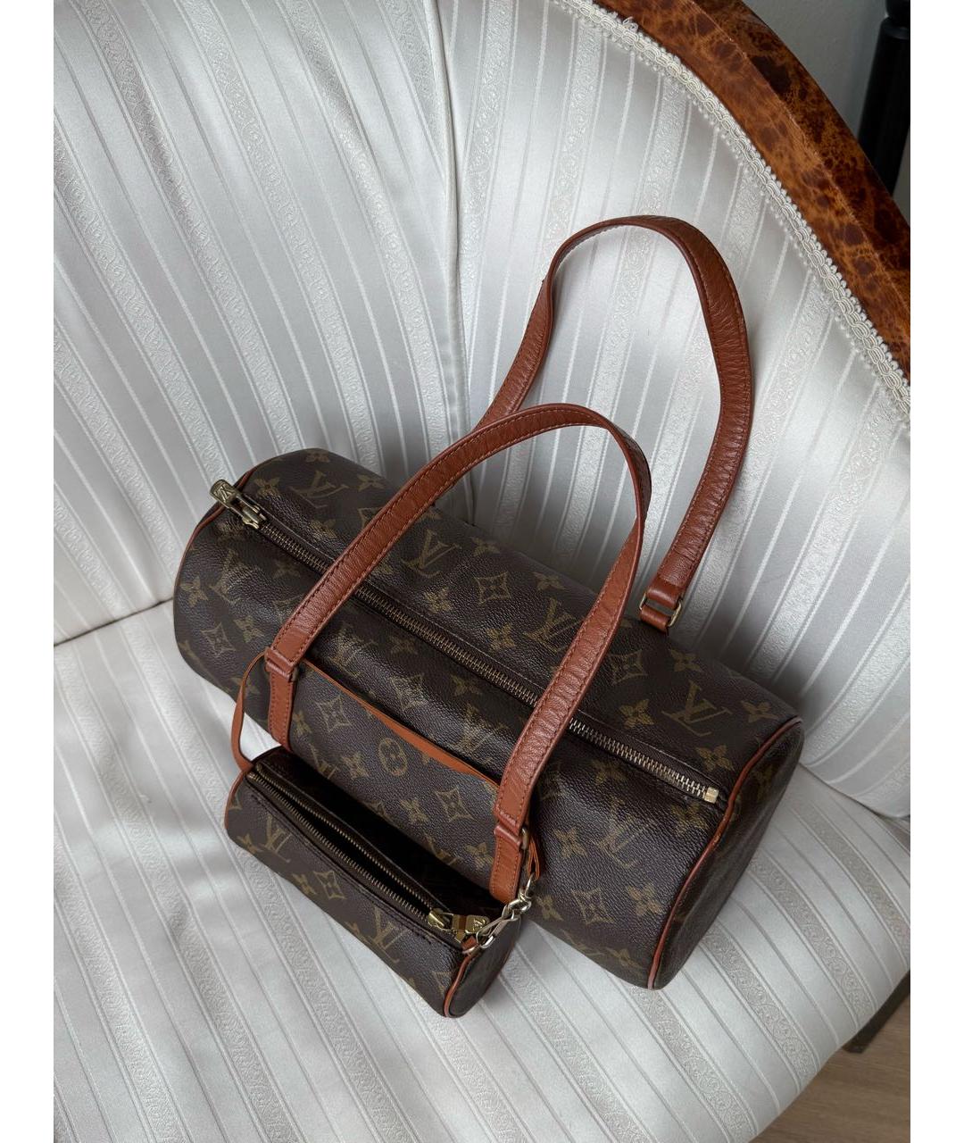 LOUIS VUITTON Коричневая сумка с короткими ручками, фото 2