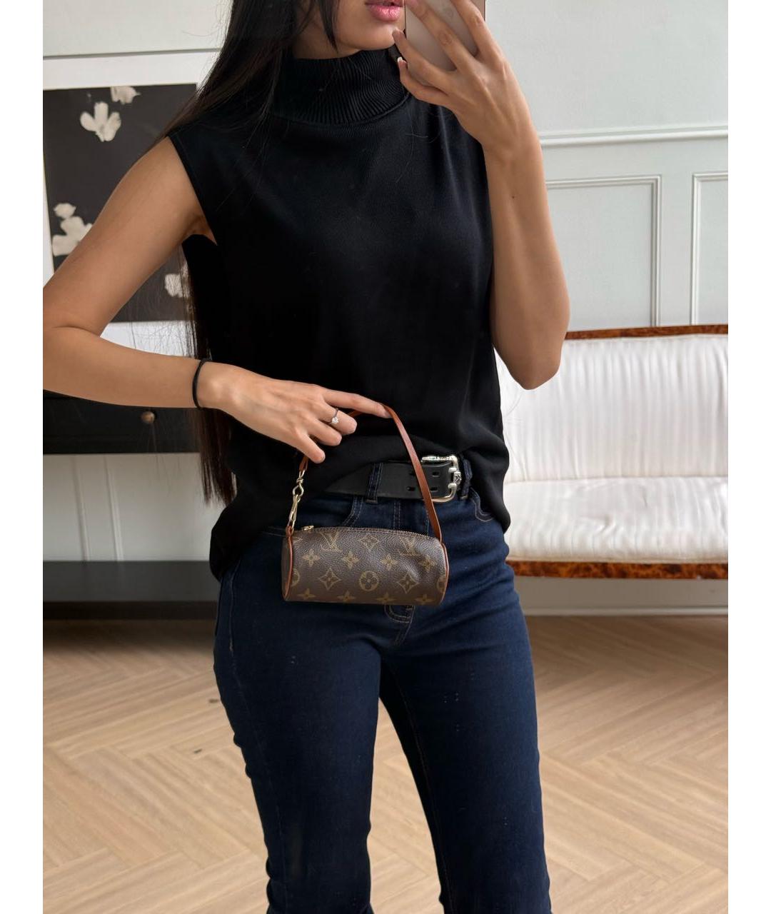 LOUIS VUITTON Коричневая сумка с короткими ручками, фото 4