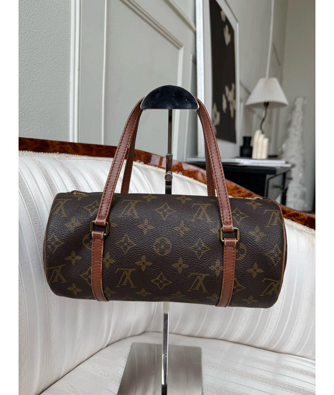 LOUIS VUITTON Коричневая сумка с короткими ручками, фото 5