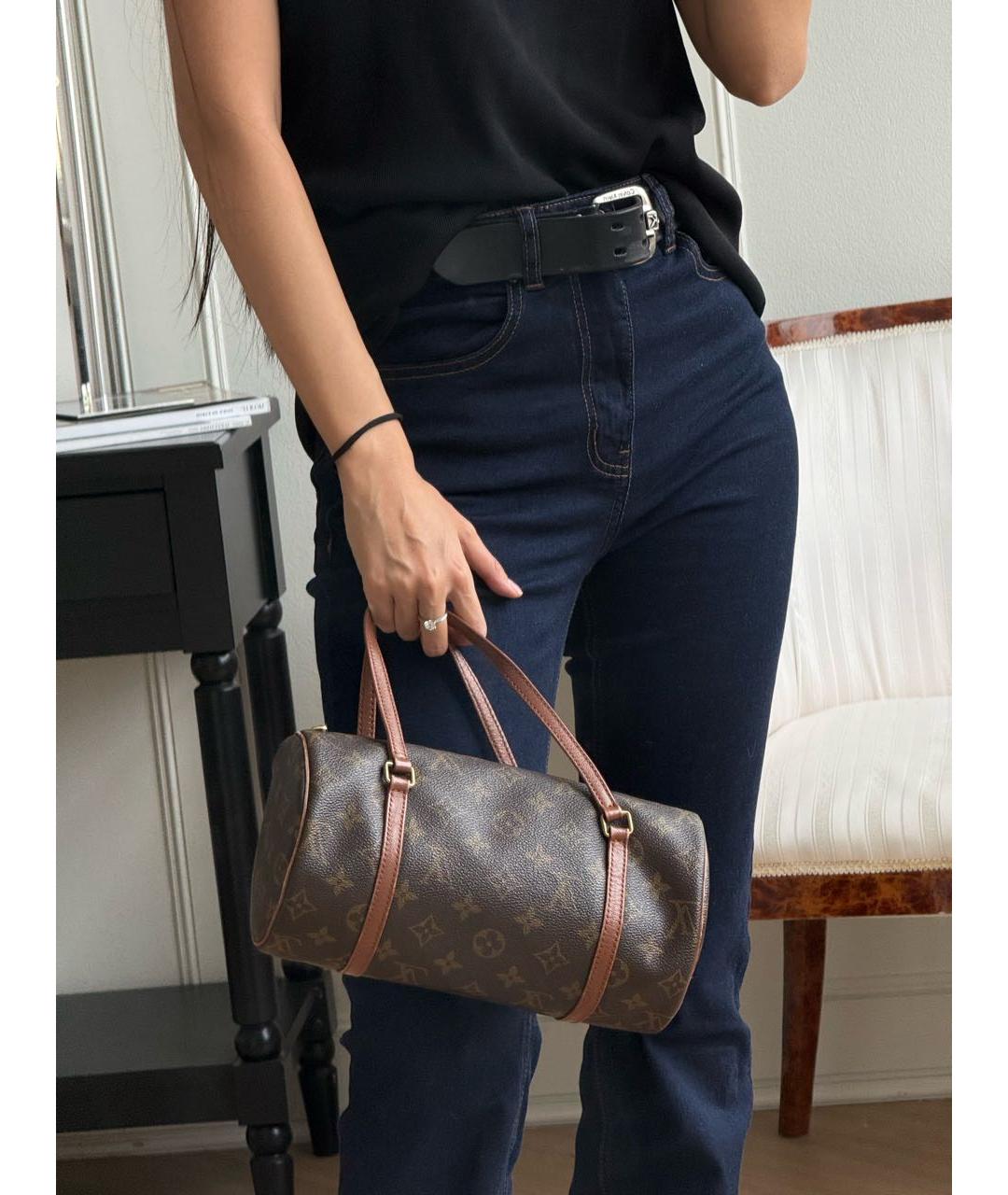 LOUIS VUITTON Коричневая сумка с короткими ручками, фото 4