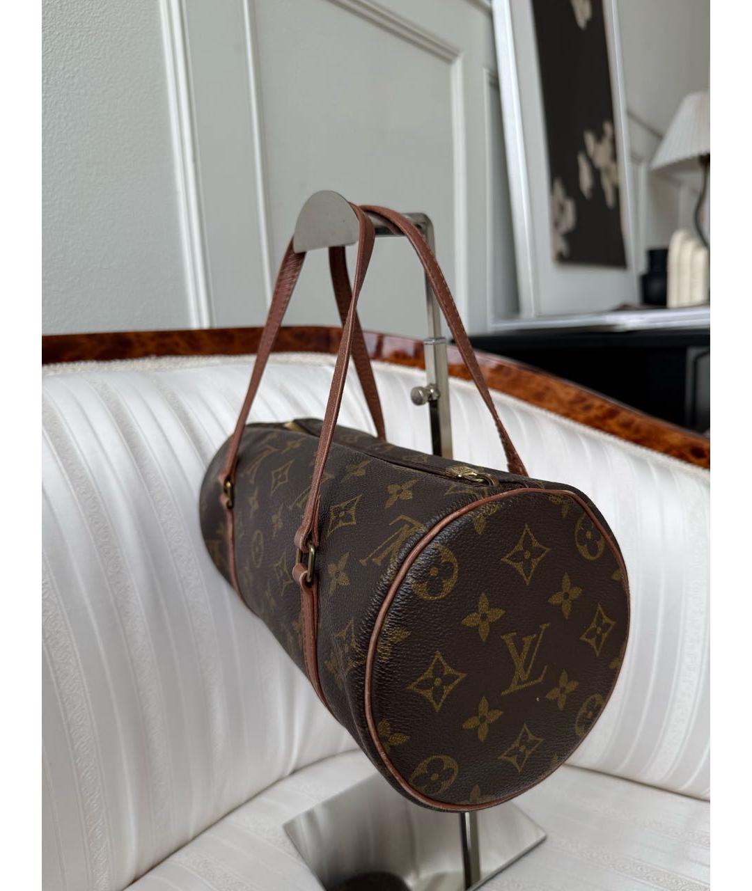 LOUIS VUITTON Коричневая сумка с короткими ручками, фото 3