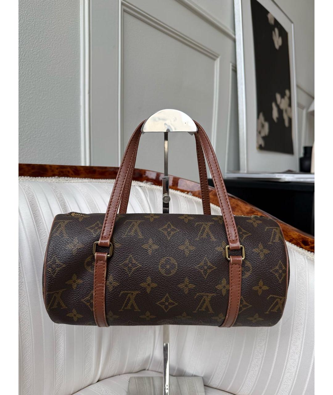 LOUIS VUITTON Коричневая сумка с короткими ручками, фото 6