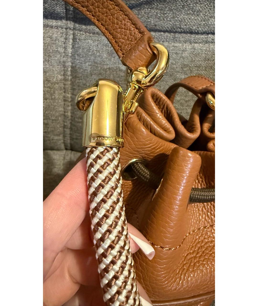 MARC JACOBS Коричневая кожаная сумка через плечо, фото 4