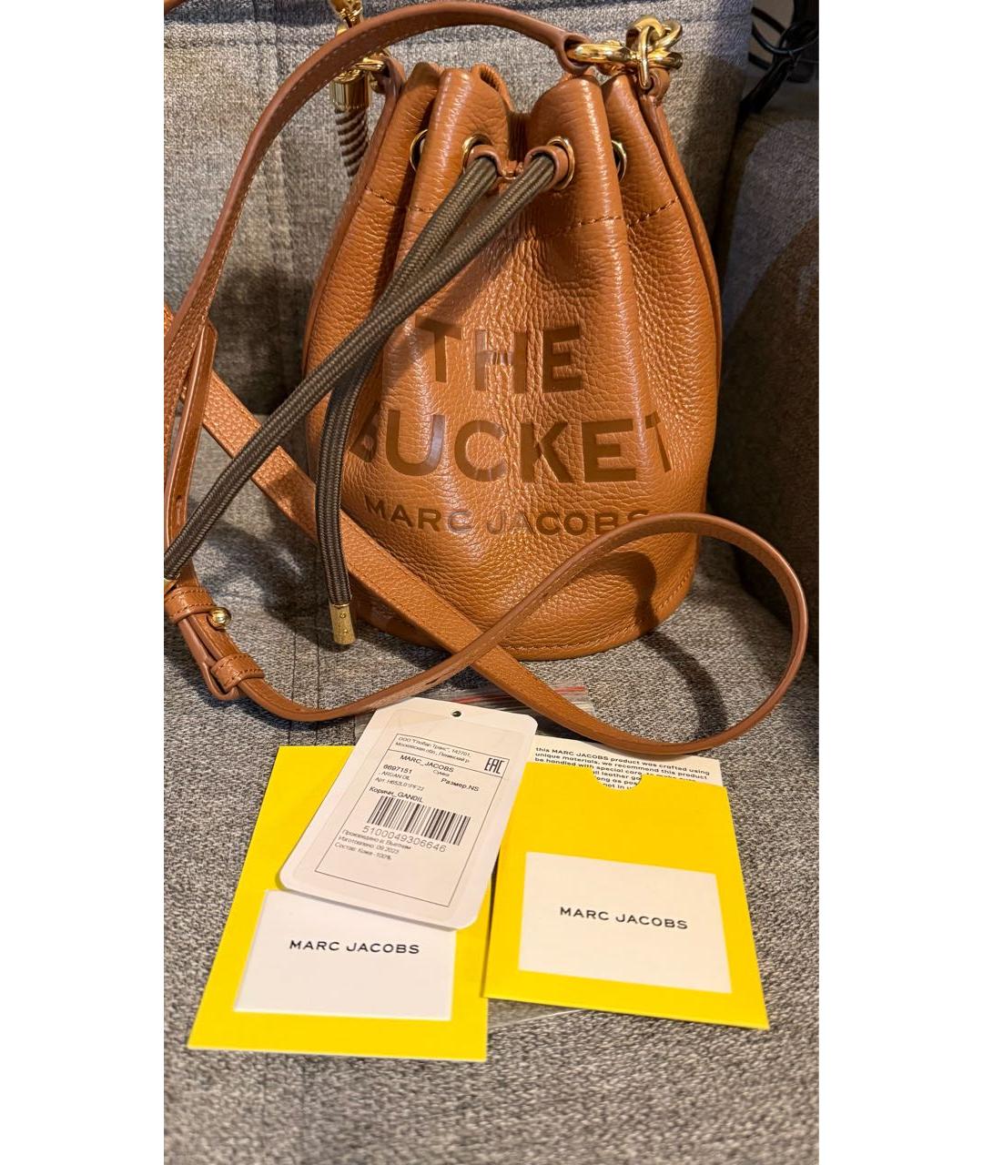 MARC JACOBS Коричневая кожаная сумка через плечо, фото 3