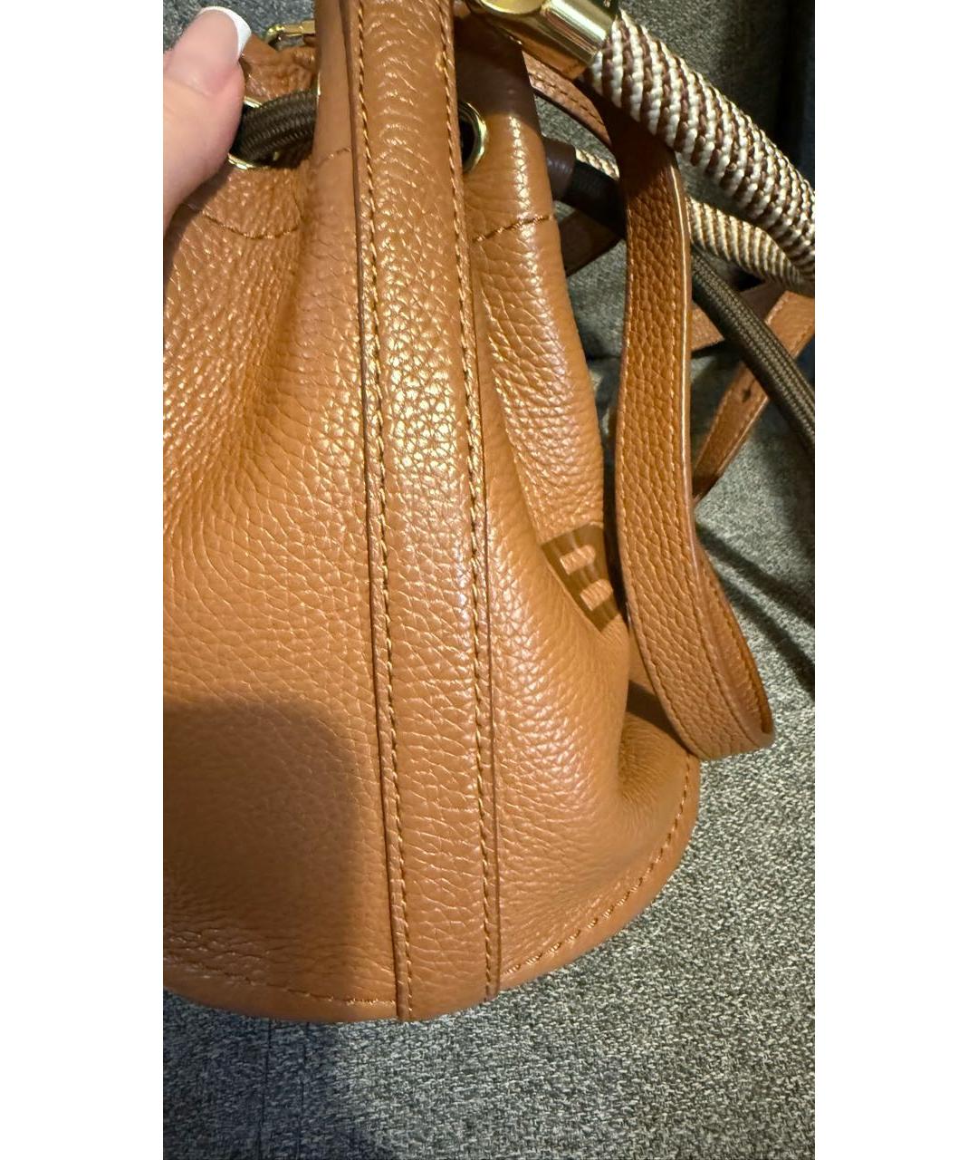 MARC JACOBS Коричневая кожаная сумка через плечо, фото 5