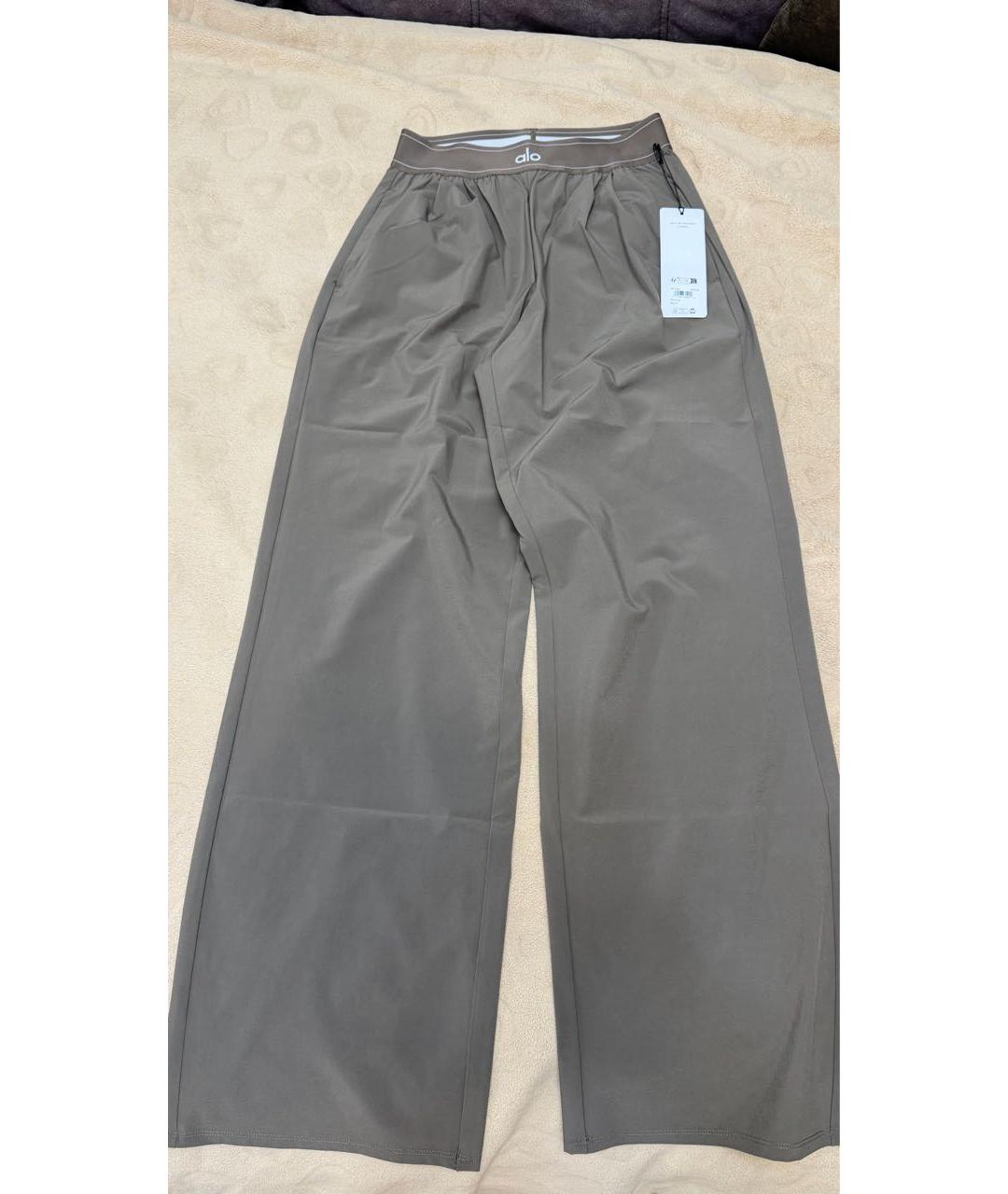 ALO YOGA Хаки прямые брюки, фото 4