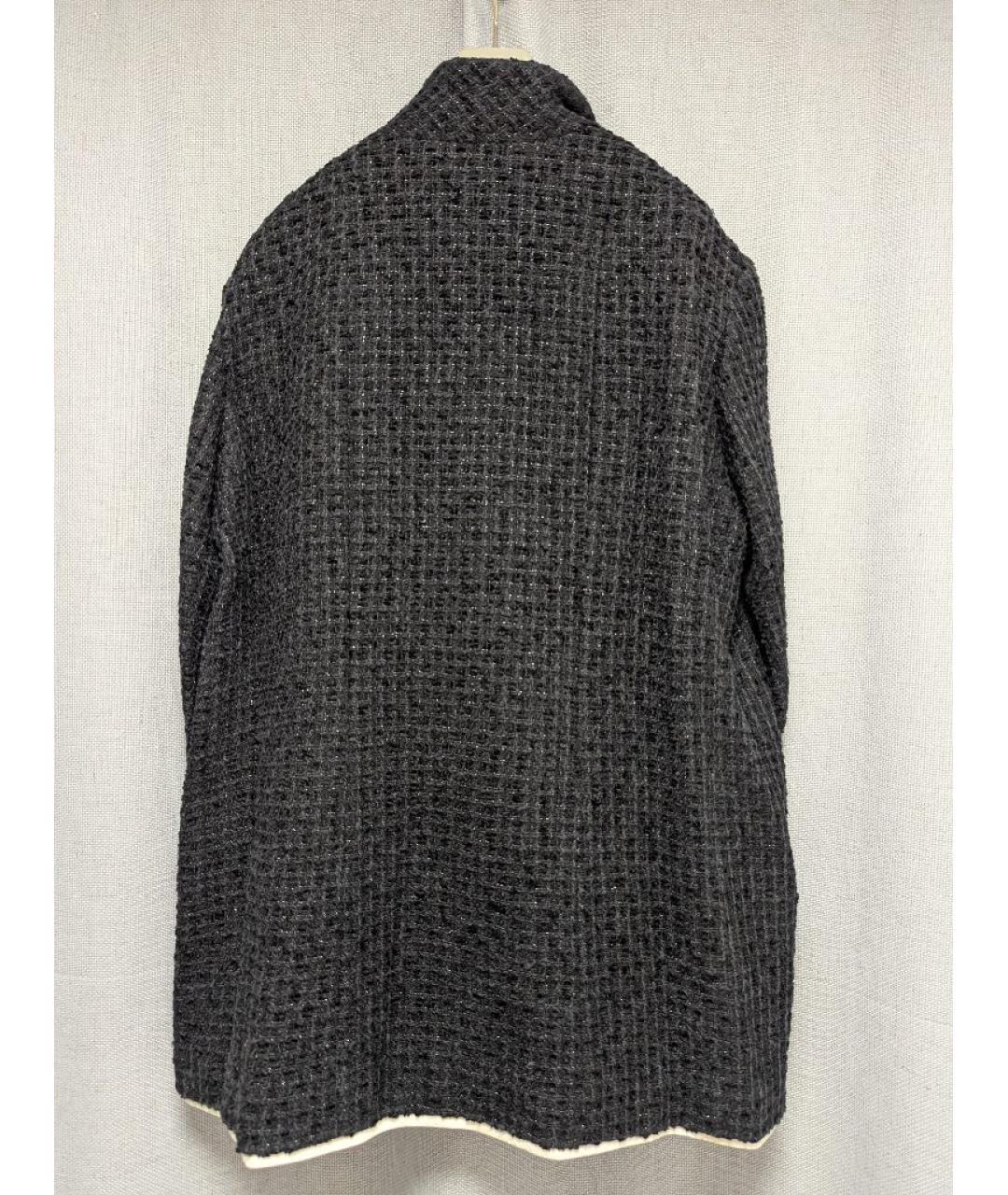 CHANEL Черный твидовый жакет/пиджак, фото 2