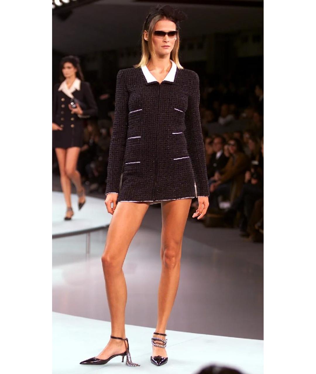 CHANEL Черный твидовый жакет/пиджак, фото 9