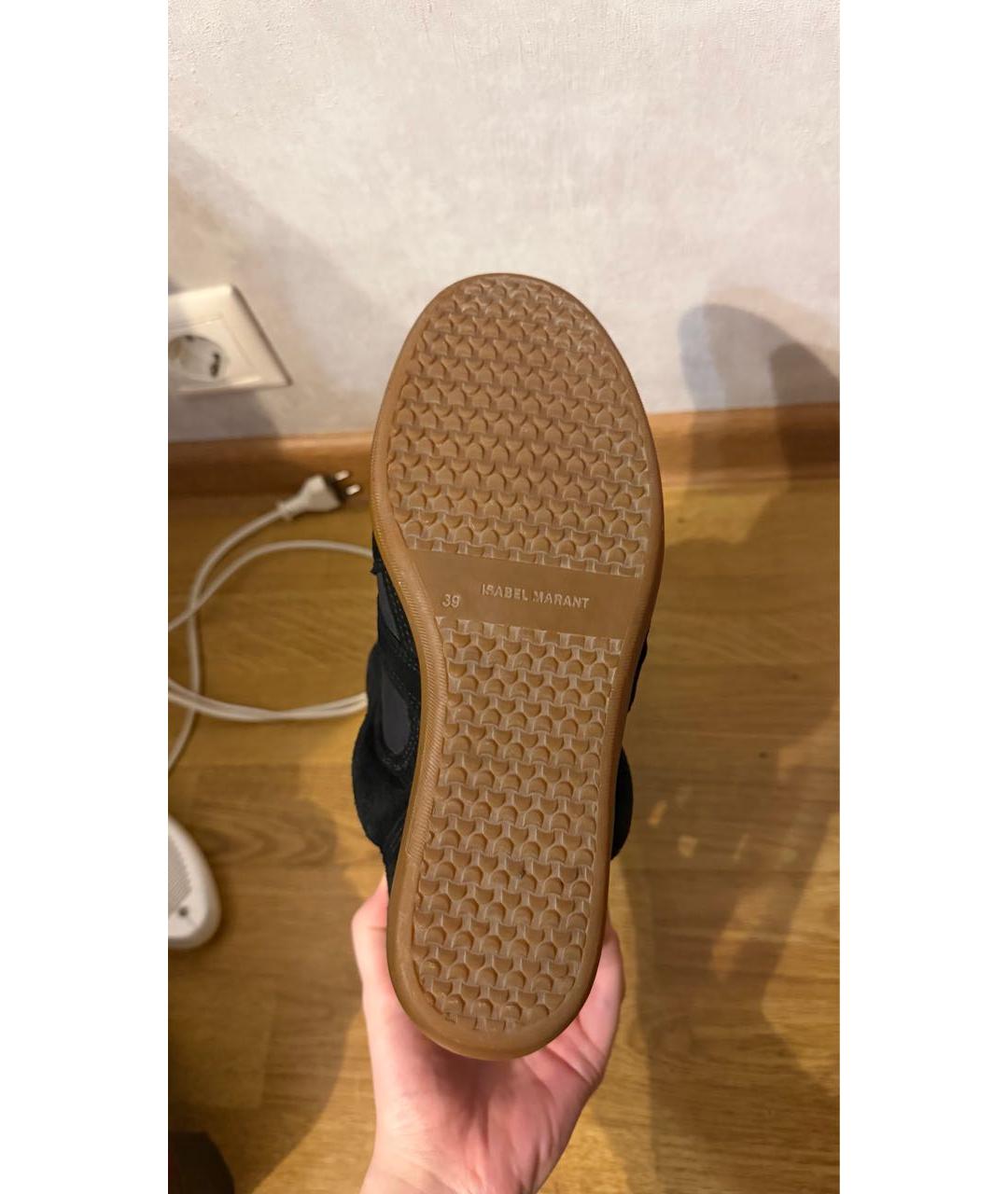 ISABEL MARANT Темно-синие замшевые кроссовки, фото 3