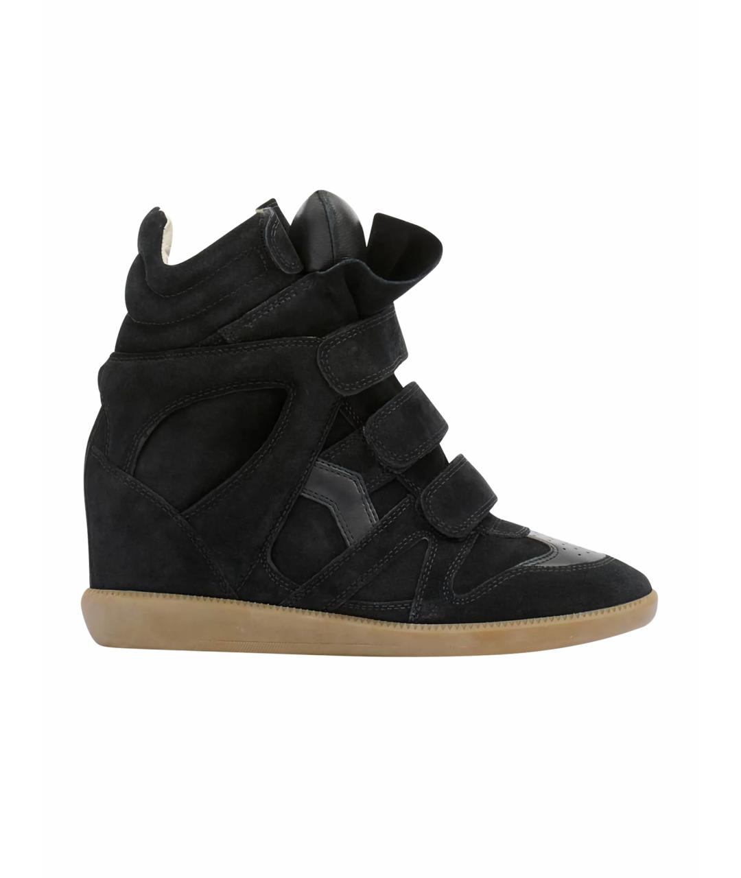 ISABEL MARANT Темно-синие замшевые кроссовки, фото 1