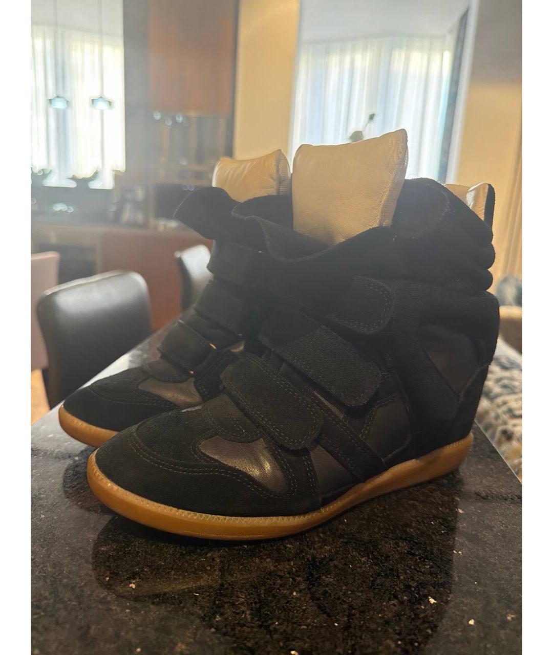 ISABEL MARANT Темно-синие замшевые кроссовки, фото 2