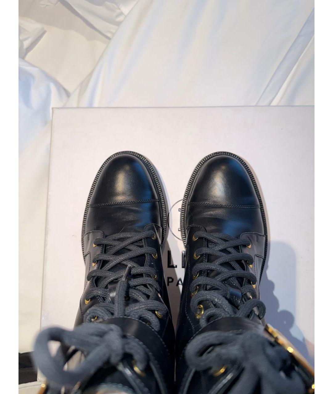 BALMAIN Черные кожаные ботинки, фото 3