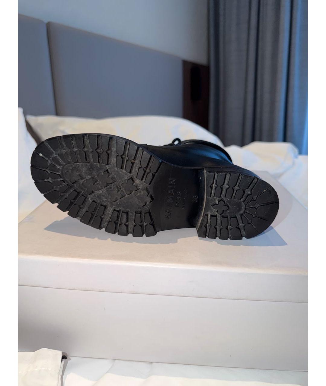 BALMAIN Черные кожаные ботинки, фото 8