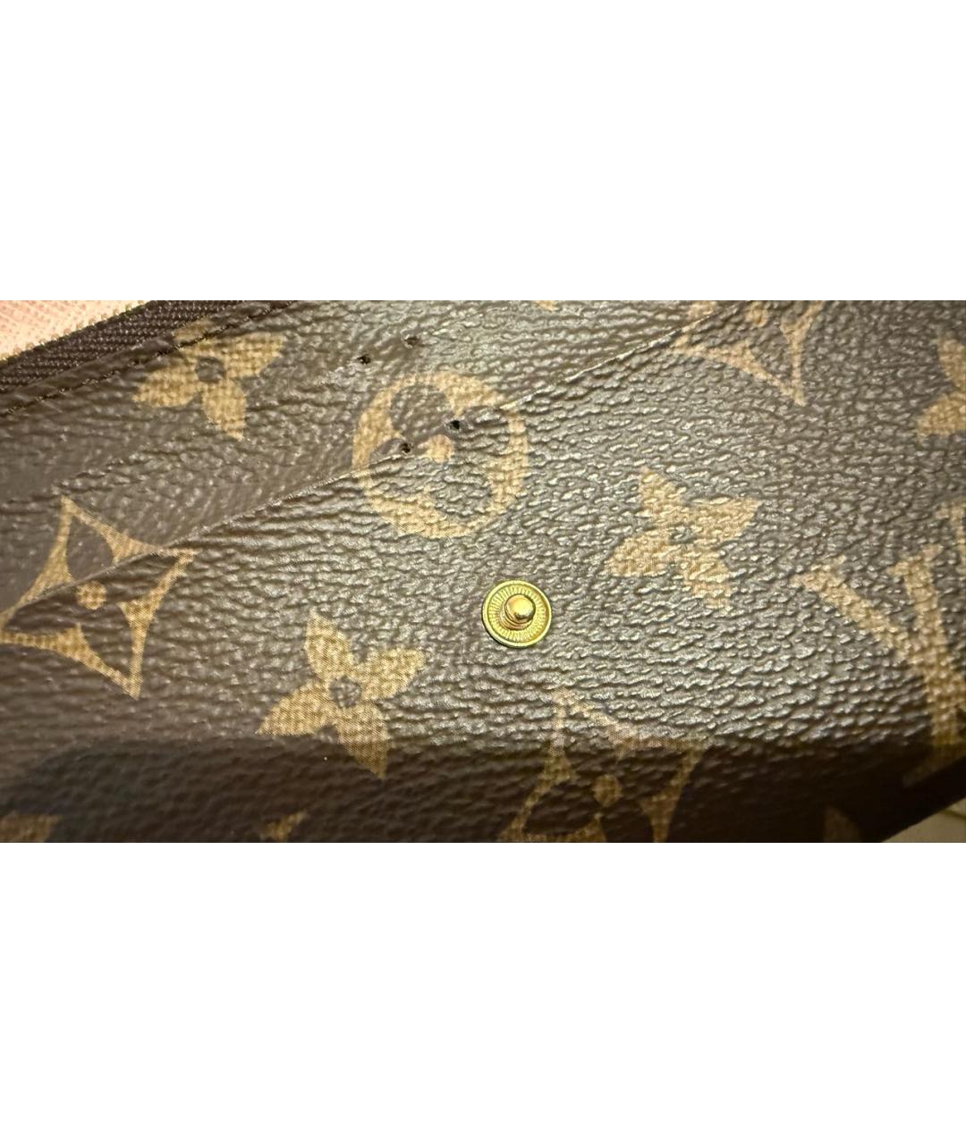 LOUIS VUITTON Коричневый кошелек, фото 8
