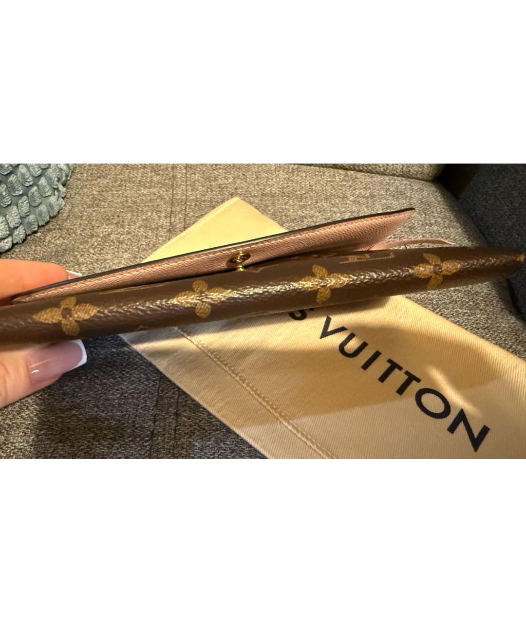 LOUIS VUITTON Коричневый кошелек, фото 7