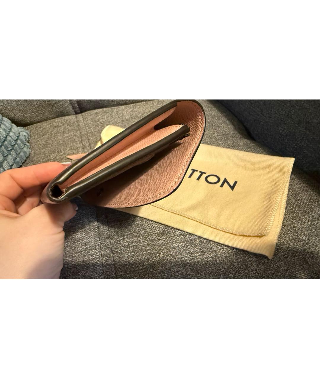LOUIS VUITTON Коричневый кошелек, фото 3
