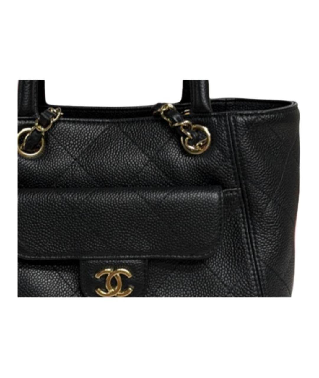 CHANEL Черная кожаная сумка через плечо, фото 5