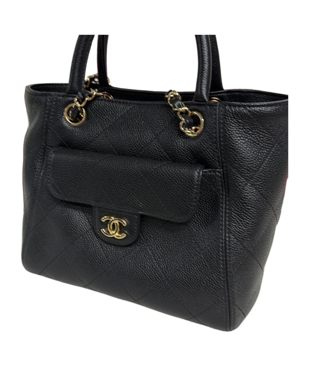 CHANEL Черная кожаная сумка через плечо, фото 2