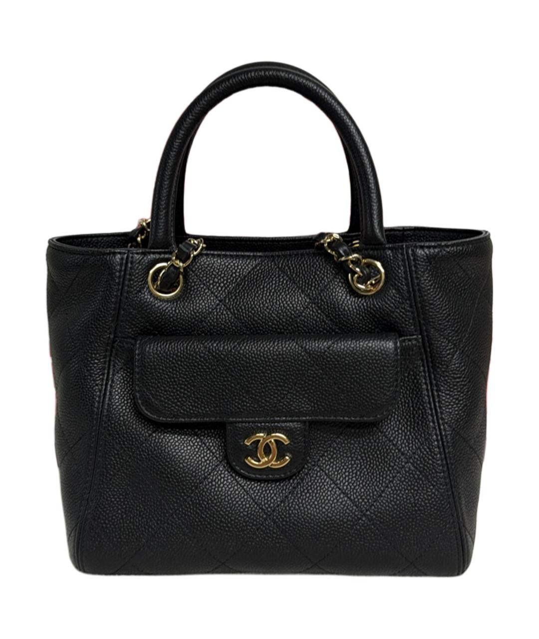 CHANEL Черная кожаная сумка через плечо, фото 1