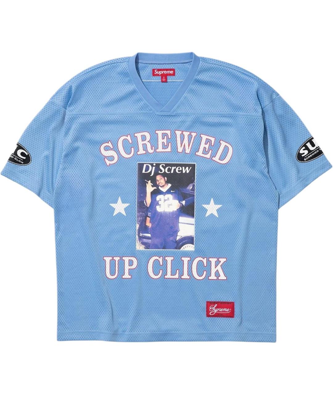 SUPREME Синяя футболка, фото 1
