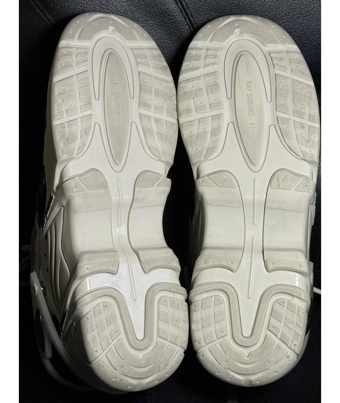 RAF SIMONS Белые текстильные низкие кроссовки / кеды, фото 7