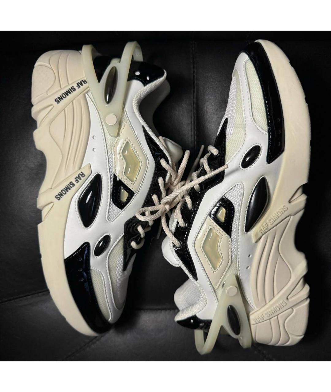 RAF SIMONS Белые текстильные низкие кроссовки / кеды, фото 4