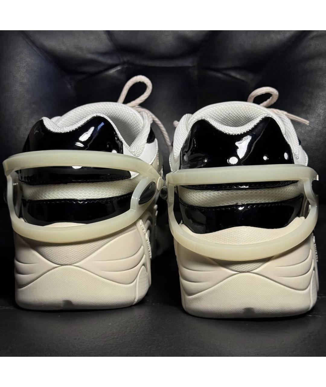 RAF SIMONS Белые текстильные низкие кроссовки / кеды, фото 2