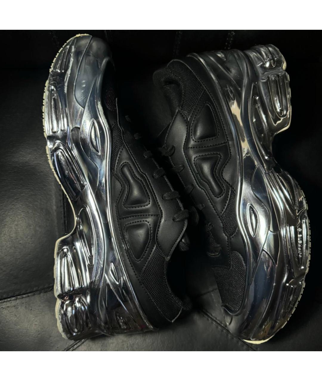 ADIDAS X RAF SIMONS Черные текстильные низкие кроссовки / кеды, фото 5