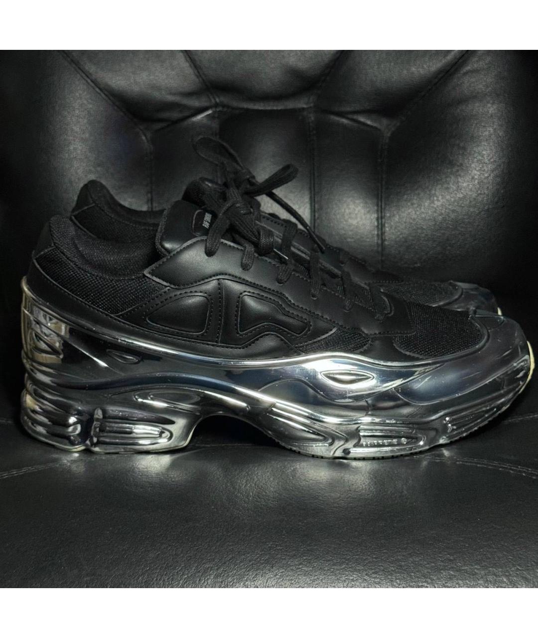 ADIDAS X RAF SIMONS Черные текстильные низкие кроссовки / кеды, фото 9