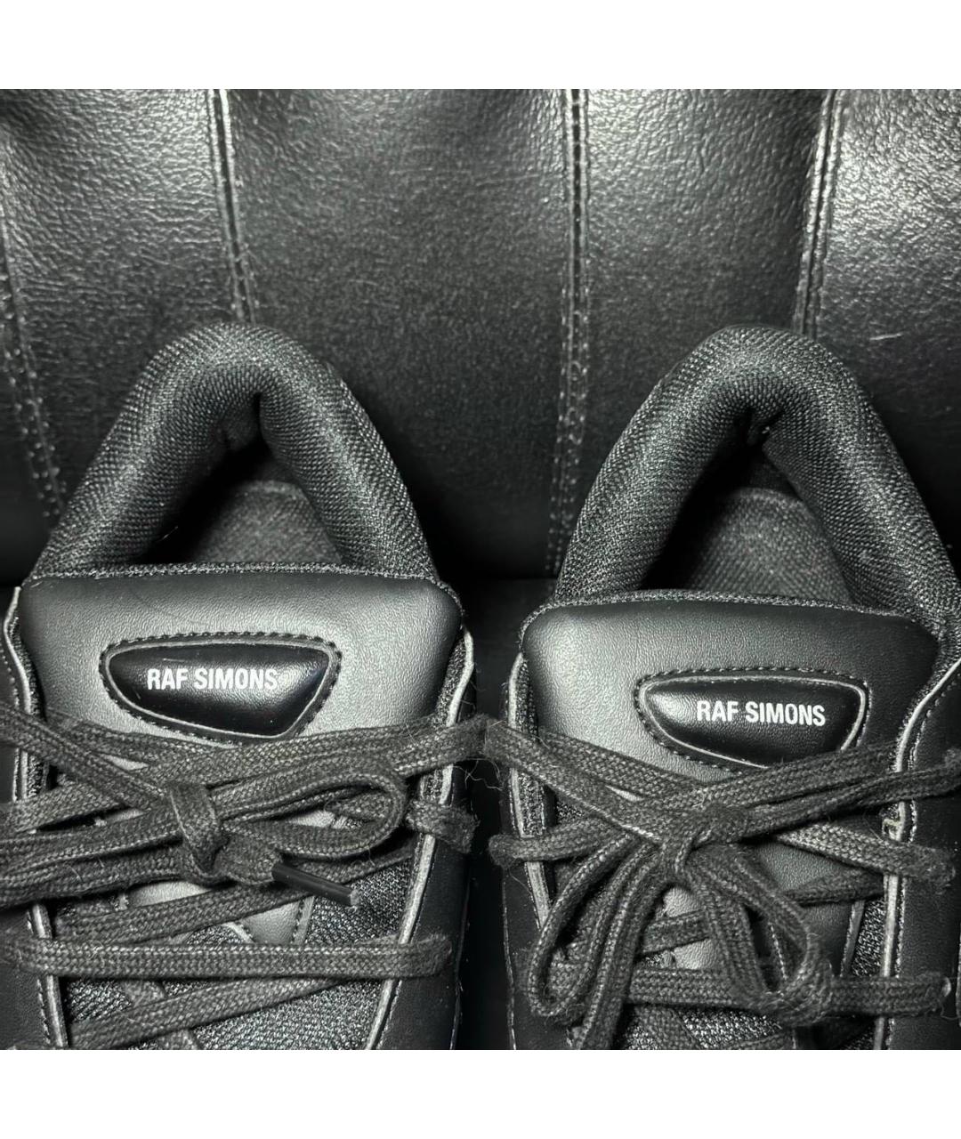 ADIDAS X RAF SIMONS Черные текстильные низкие кроссовки / кеды, фото 8