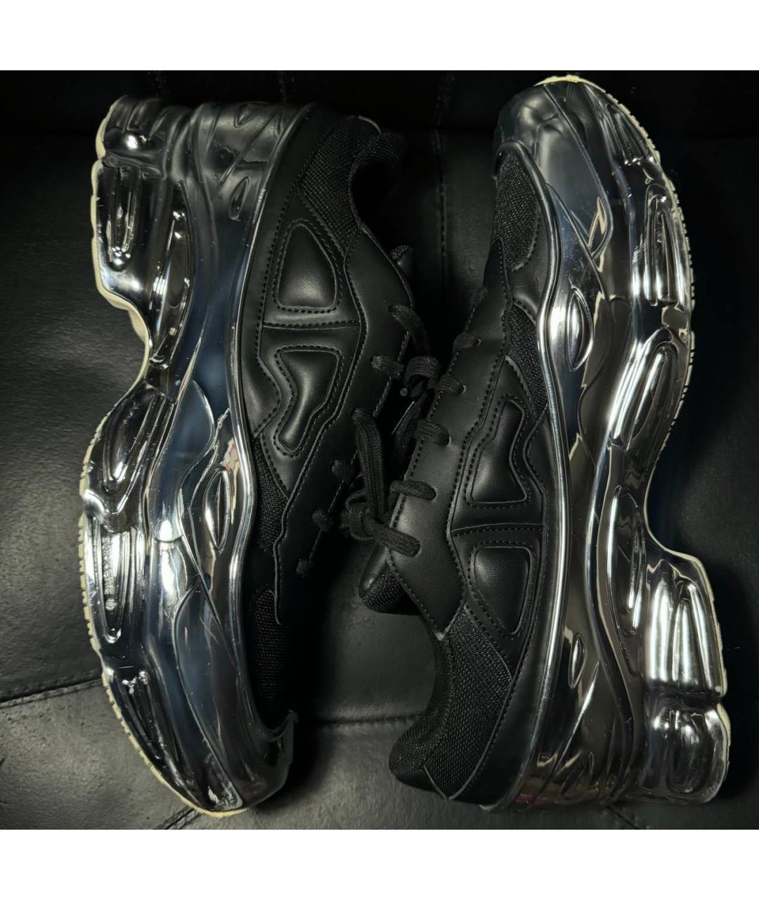 ADIDAS X RAF SIMONS Черные текстильные низкие кроссовки / кеды, фото 4