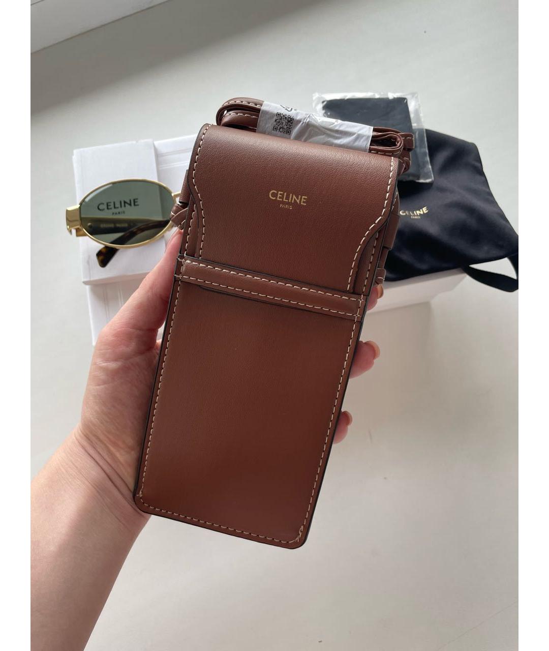 CELINE Золотые металлические солнцезащитные очки, фото 6