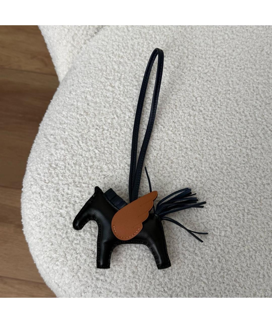 HERMES Черный брелок, фото 4