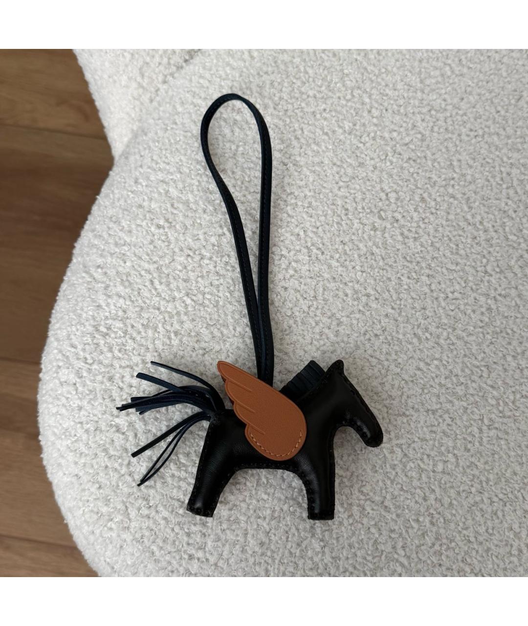 HERMES Черный брелок, фото 5