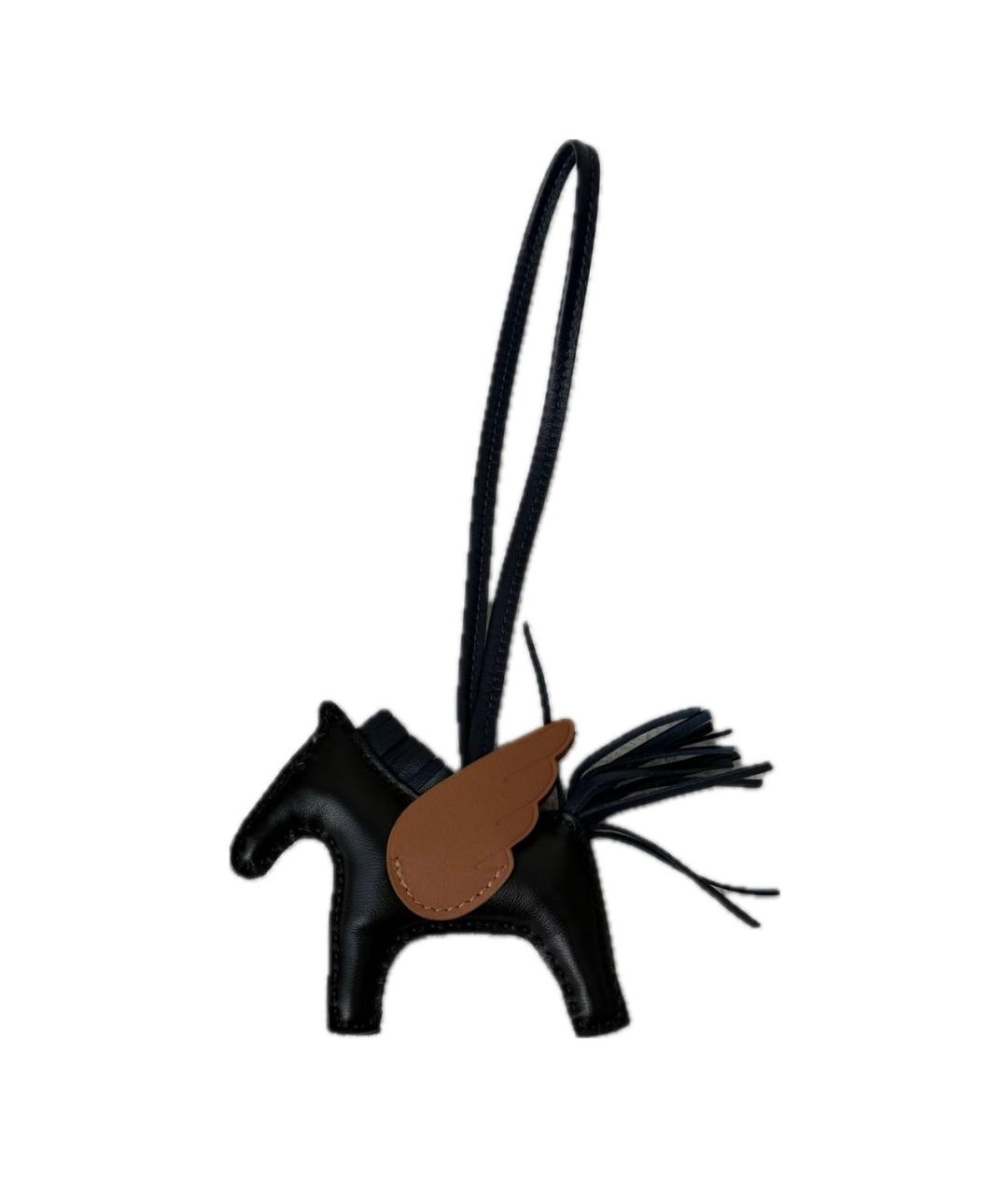 HERMES Черный брелок, фото 6