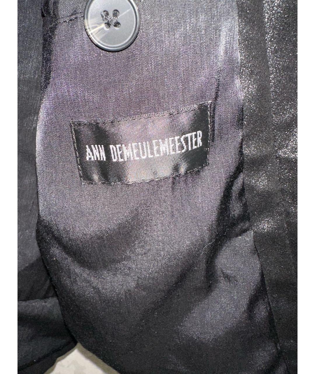 ANN DEMEULEMEESTER Черная кожаная куртка, фото 7