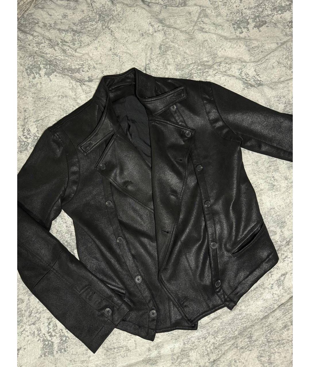 ANN DEMEULEMEESTER Черная кожаная куртка, фото 3