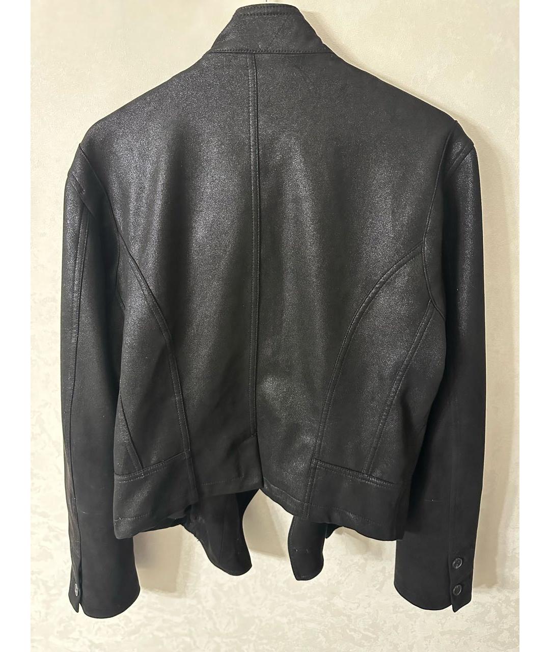 ANN DEMEULEMEESTER Черная кожаная куртка, фото 5