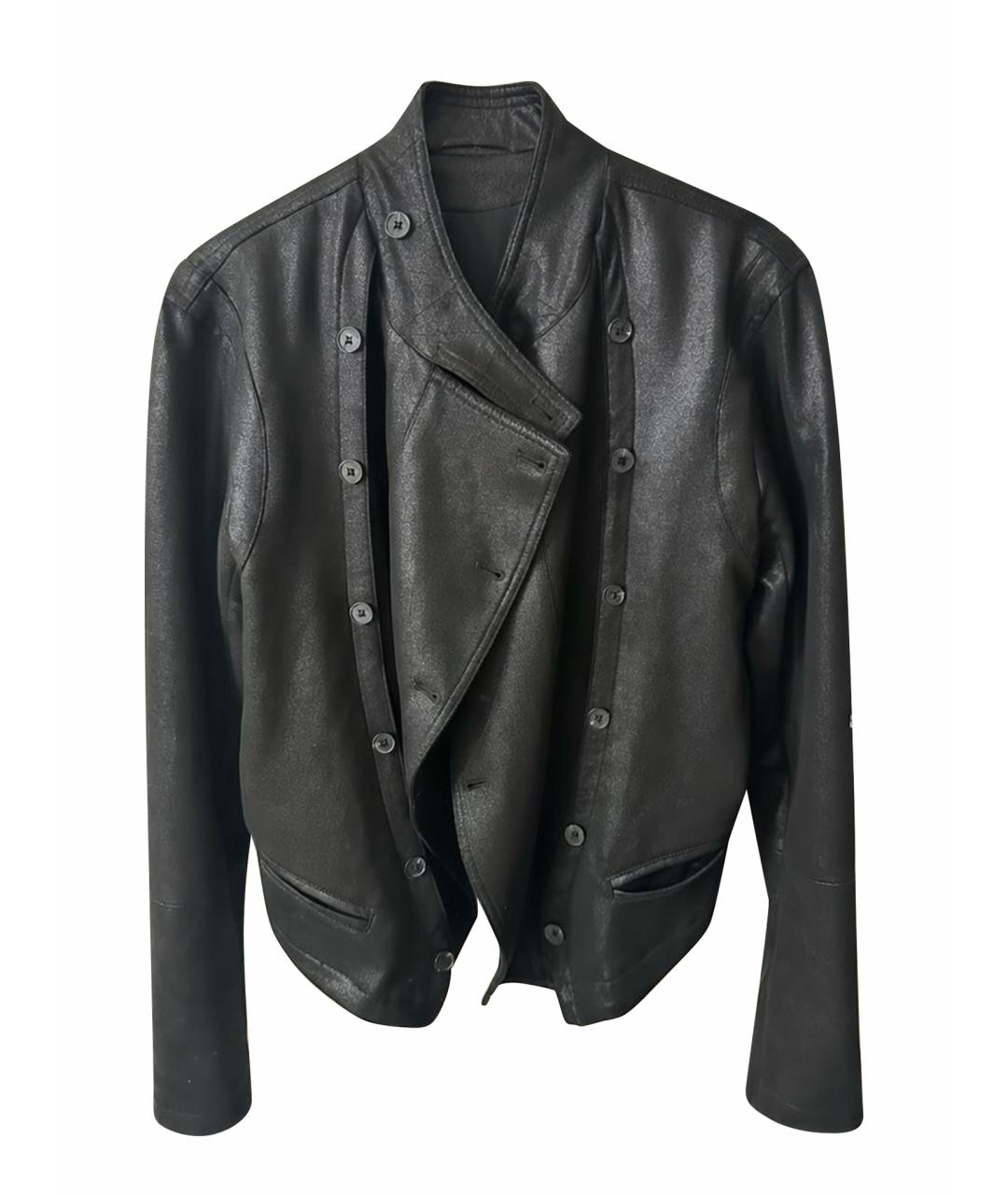 ANN DEMEULEMEESTER Черная кожаная куртка, фото 1