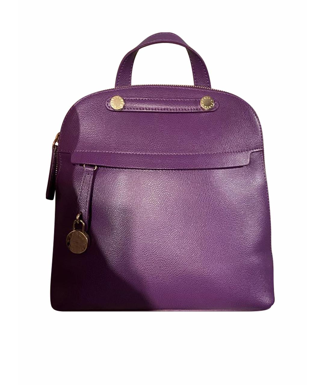 FURLA Фиолетовый кожаный рюкзак, фото 1
