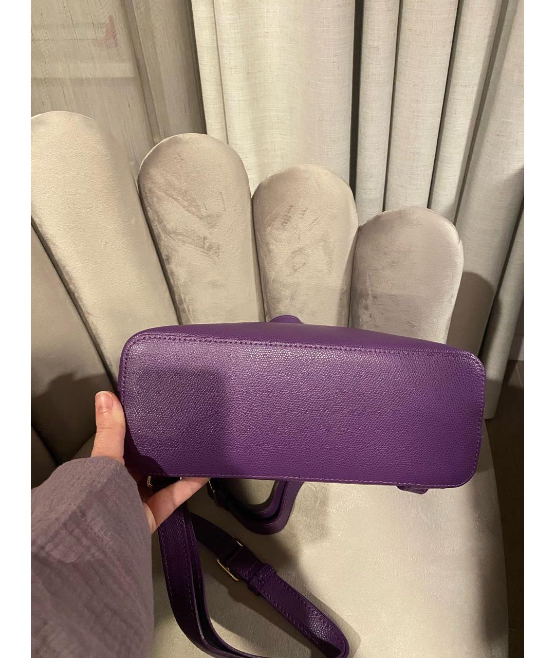 FURLA Фиолетовый кожаный рюкзак, фото 6