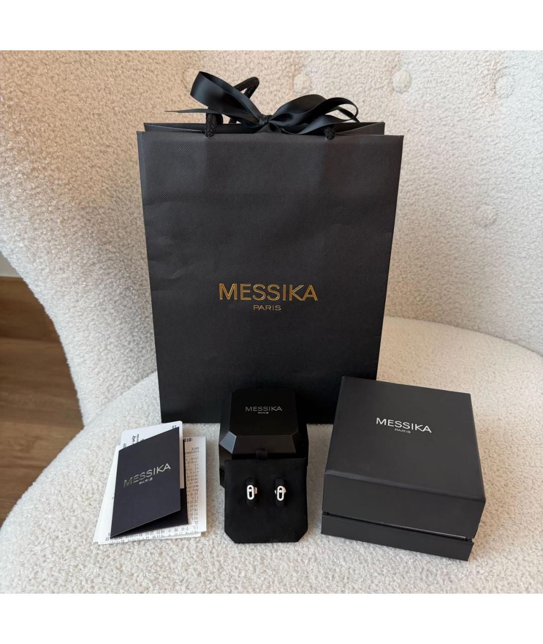 MESSIKA Серебряные серьги из белого золота, фото 3