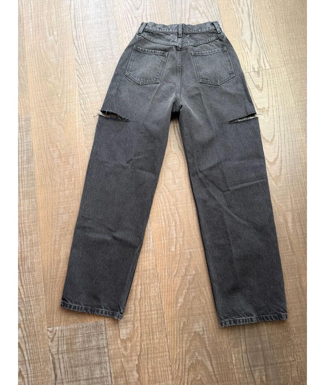 MAISON MARGIELA Серые хлопковые прямые джинсы, фото 2