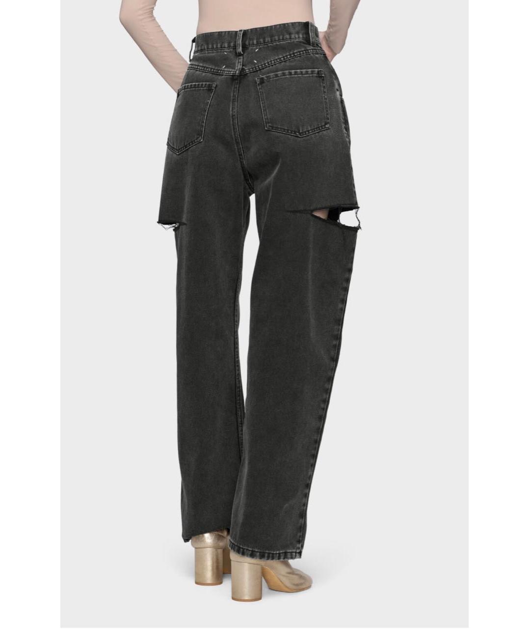 MAISON MARGIELA Серые хлопковые прямые джинсы, фото 6