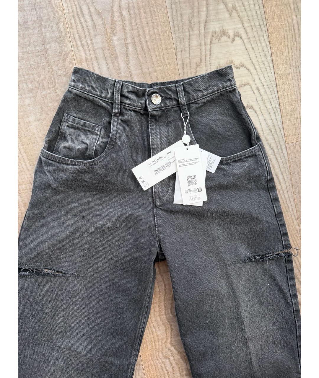 MAISON MARGIELA Серые хлопковые прямые джинсы, фото 3