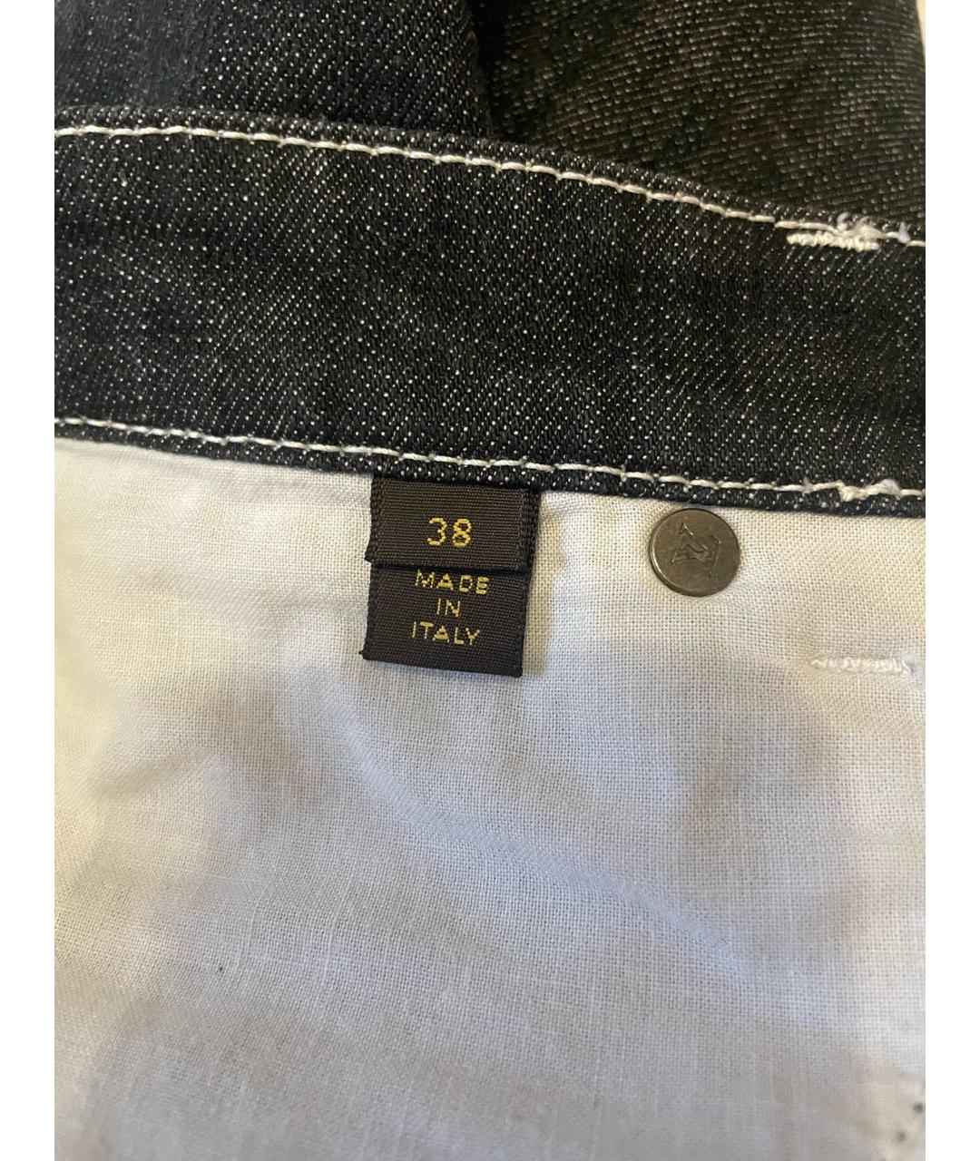 LOUIS VUITTON Синие хлопко-эластановые джинсы клеш, фото 4