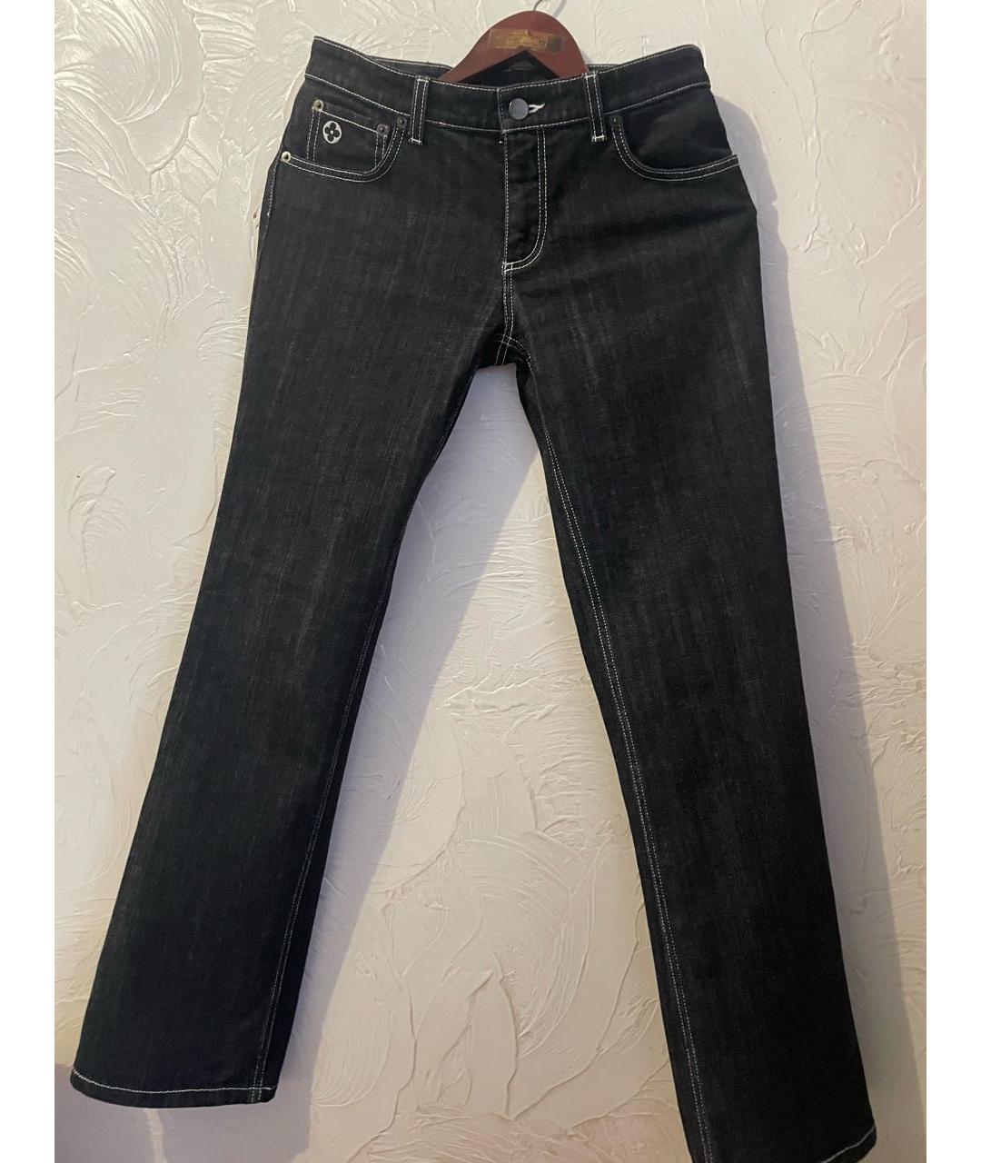 LOUIS VUITTON Синие хлопко-эластановые джинсы клеш, фото 5