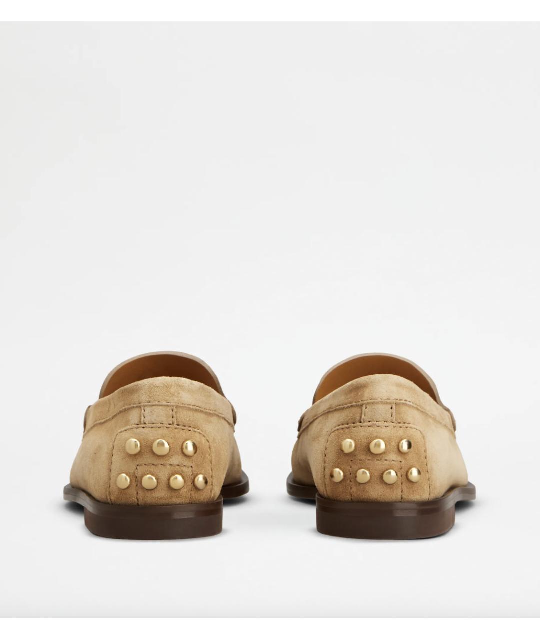 TOD'S Бежевые замшевые лоферы, фото 3